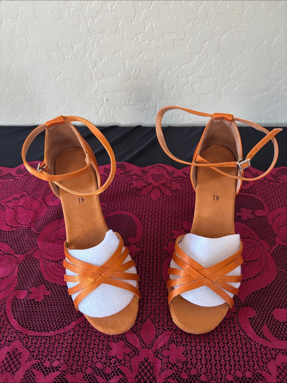 Orange Strappy Ankle-Strap Women's Sandals DT2207